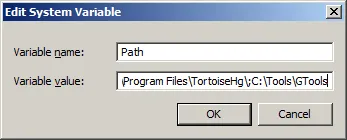 Editing a system variable in Windows 7